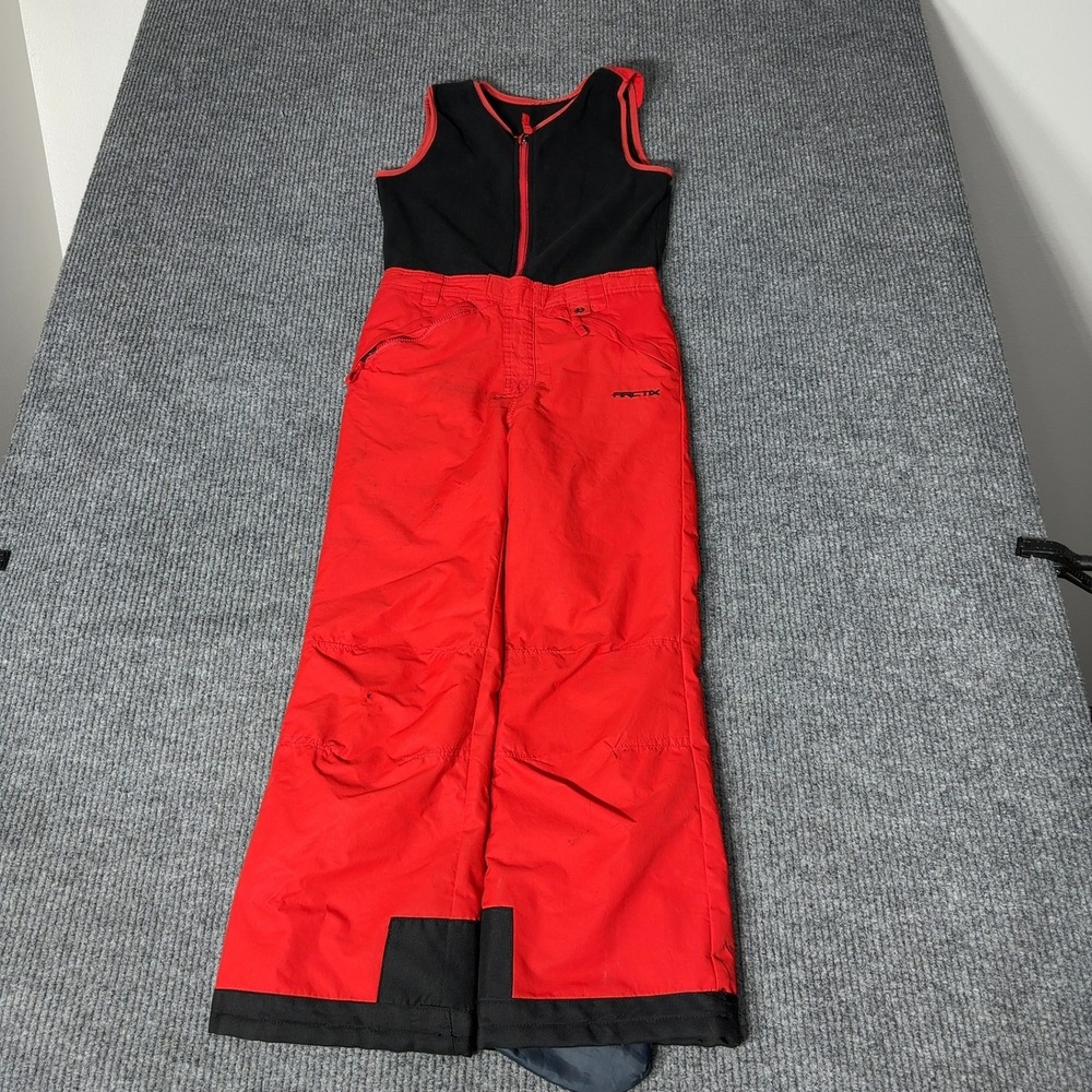 Arctix‎ Snow Bibs Kids M Red Black Insulated Ski Pants Overalls